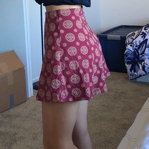 Red pattern skirt